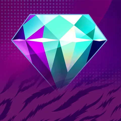Diamonds Up için özgün tanıtım görseli: slot oyunu düzenini soyut geometrik desenle gösterir.