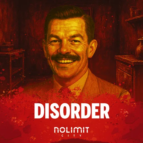 Disorder için özgün tanıtım görseli: slot oyunu düzenini soyut geometrik desenle gösterir.