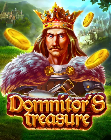 Domnitors Treasure için özgün tanıtım görseli: slot oyunu düzenini soyut geometrik desenle gösterir.