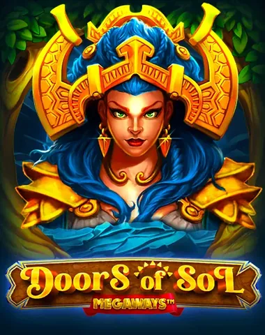 Doors Of Sol için özgün tanıtım görseli: slot oyunu düzenini soyut geometrik desenle gösterir.