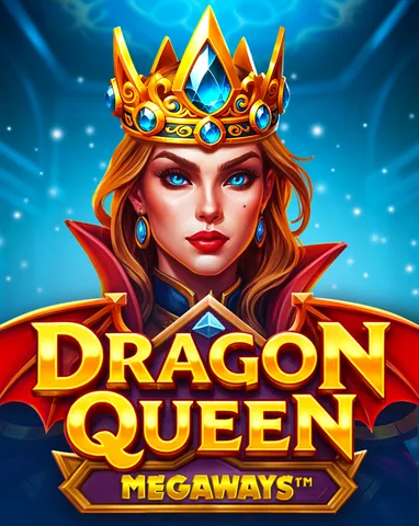 Dragon Queen Megaways Tm için özgün tanıtım görseli: slot oyunu düzenini soyut geometrik desenle gösterir.