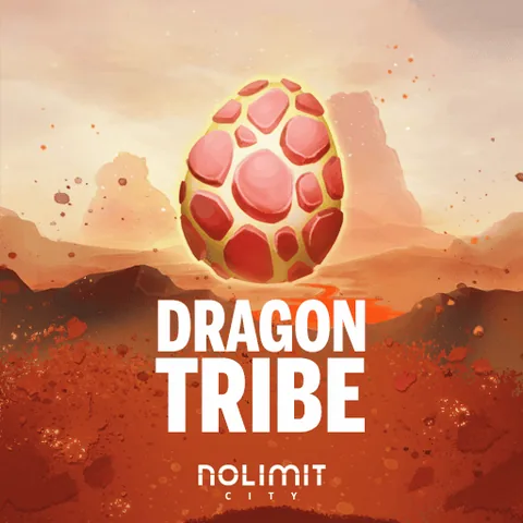 Dragon Tribe için özgün tanıtım görseli: slot oyunu düzenini soyut geometrik desenle gösterir.