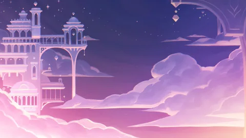 Dusk Princess için özgün tanıtım görseli: slot oyunu düzenini soyut geometrik desenle gösterir.