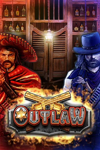 Outlaw için özgün tanıtım görseli: slot oyunu düzenini soyut geometrik desenle gösterir.