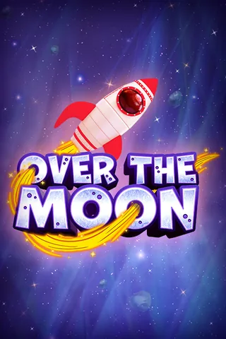 Over The Moon için özgün tanıtım görseli: slot oyunu düzenini soyut geometrik desenle gösterir.