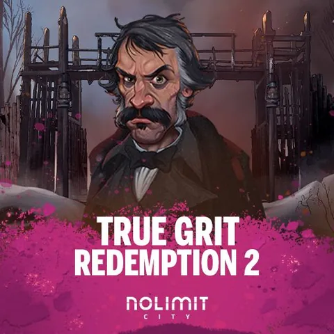 True Grit Redemption 2 için özgün tanıtım görseli: slot oyunu düzenini soyut geometrik desenle gösterir.