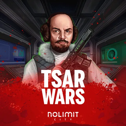 Tsar Wars için özgün tanıtım görseli: slot oyunu düzenini soyut geometrik desenle gösterir.